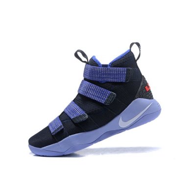 Nike Erkek Lebron Soldier 11 Gri / Siyah / Mor Basketbol Ayakkabısı Türkiye - 0RZ1Y1BA